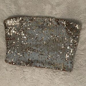 Dynamite Gold Sequin Tube Top